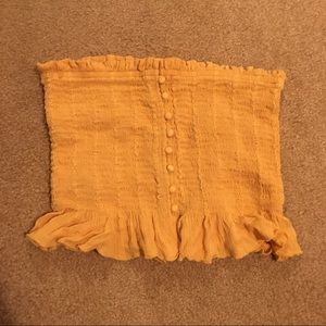 Yellow American Eagle tube top
